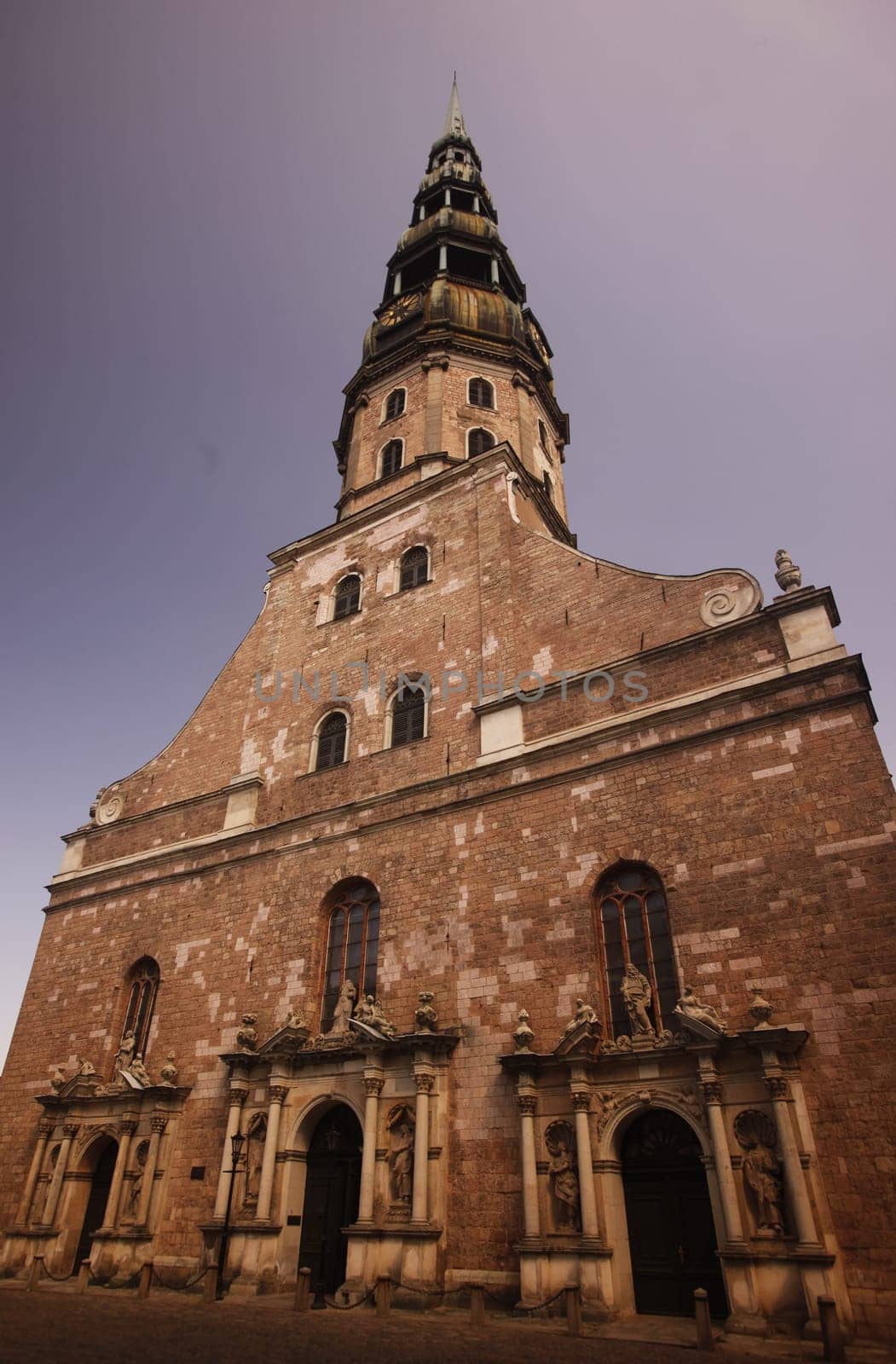 The St. Peter's Church in the Old Town of Riga,the main city of Latvia in the Baltics in Eastern Europe.