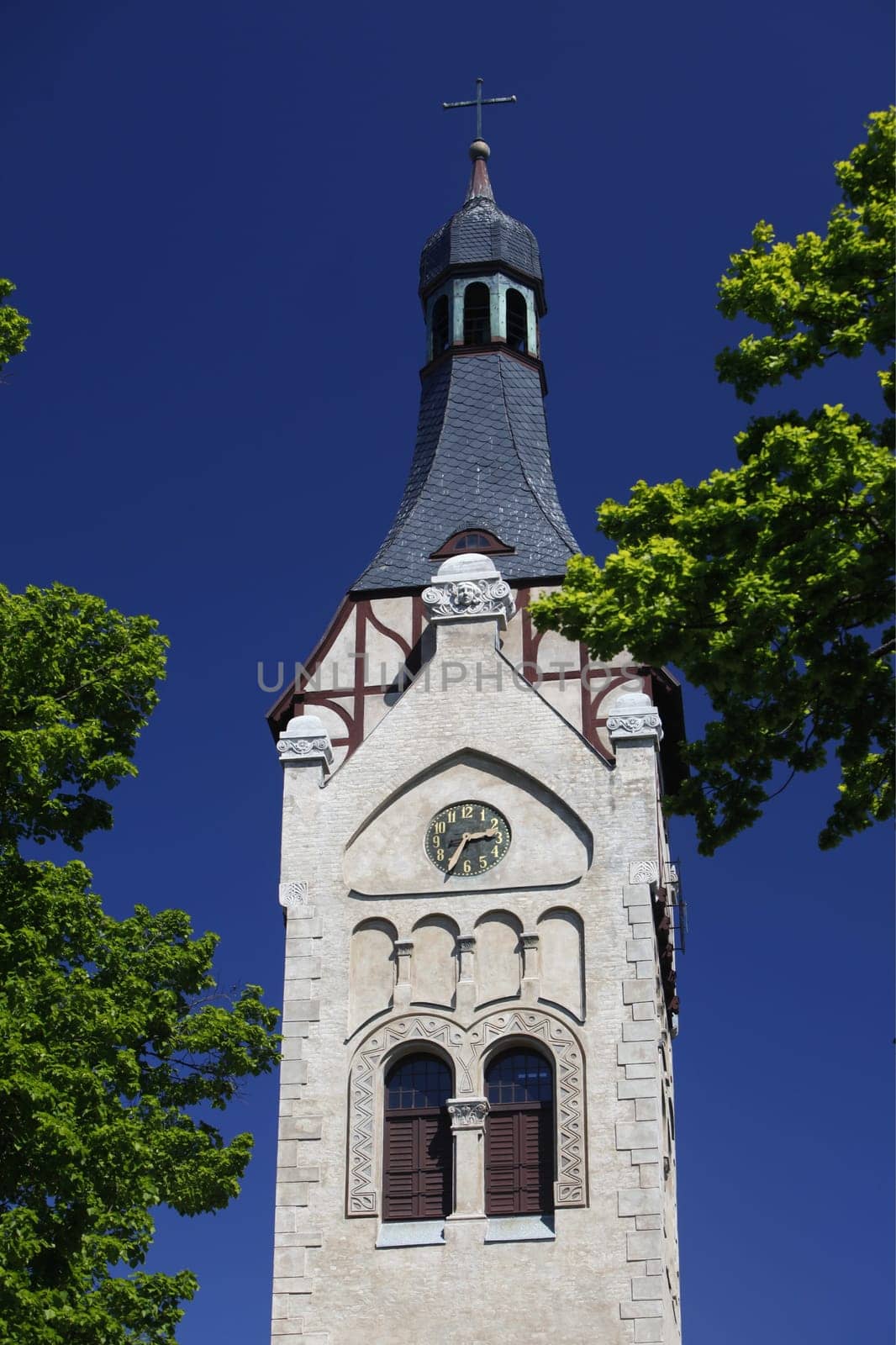 The church tower of St. John's Church in the Old Town in Riga,Latvia