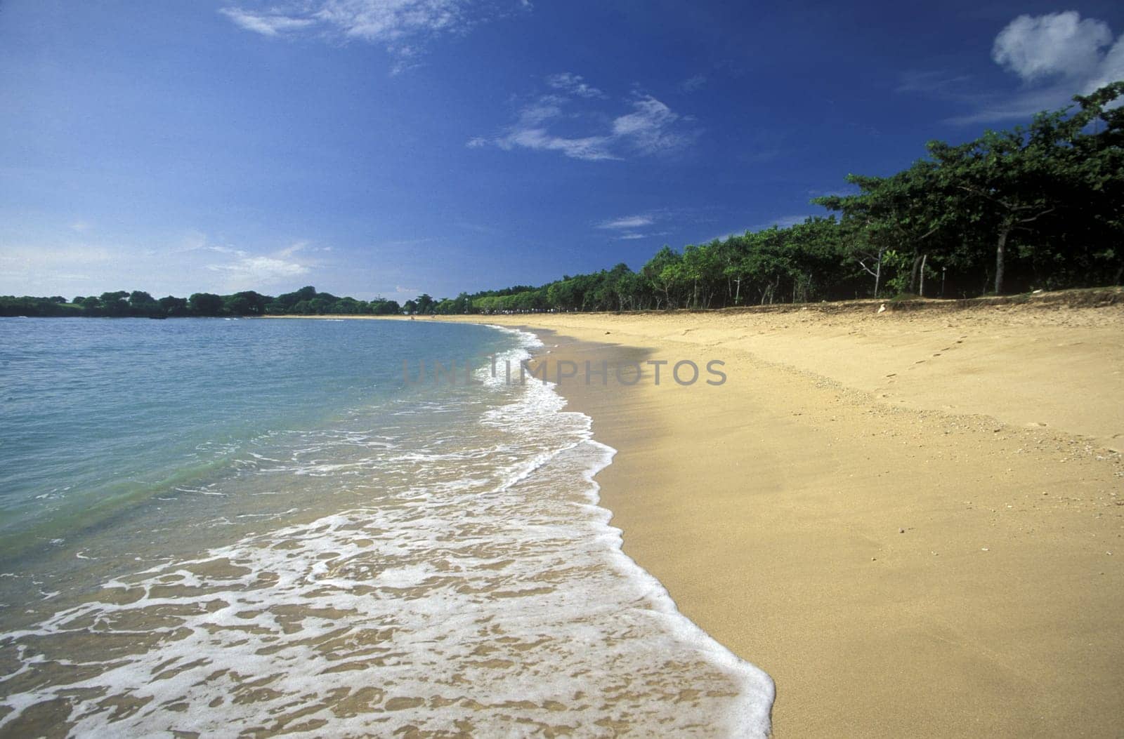 A beach in Nusa Dua in the south of the island of Bali in Indonesia in South East Asia.