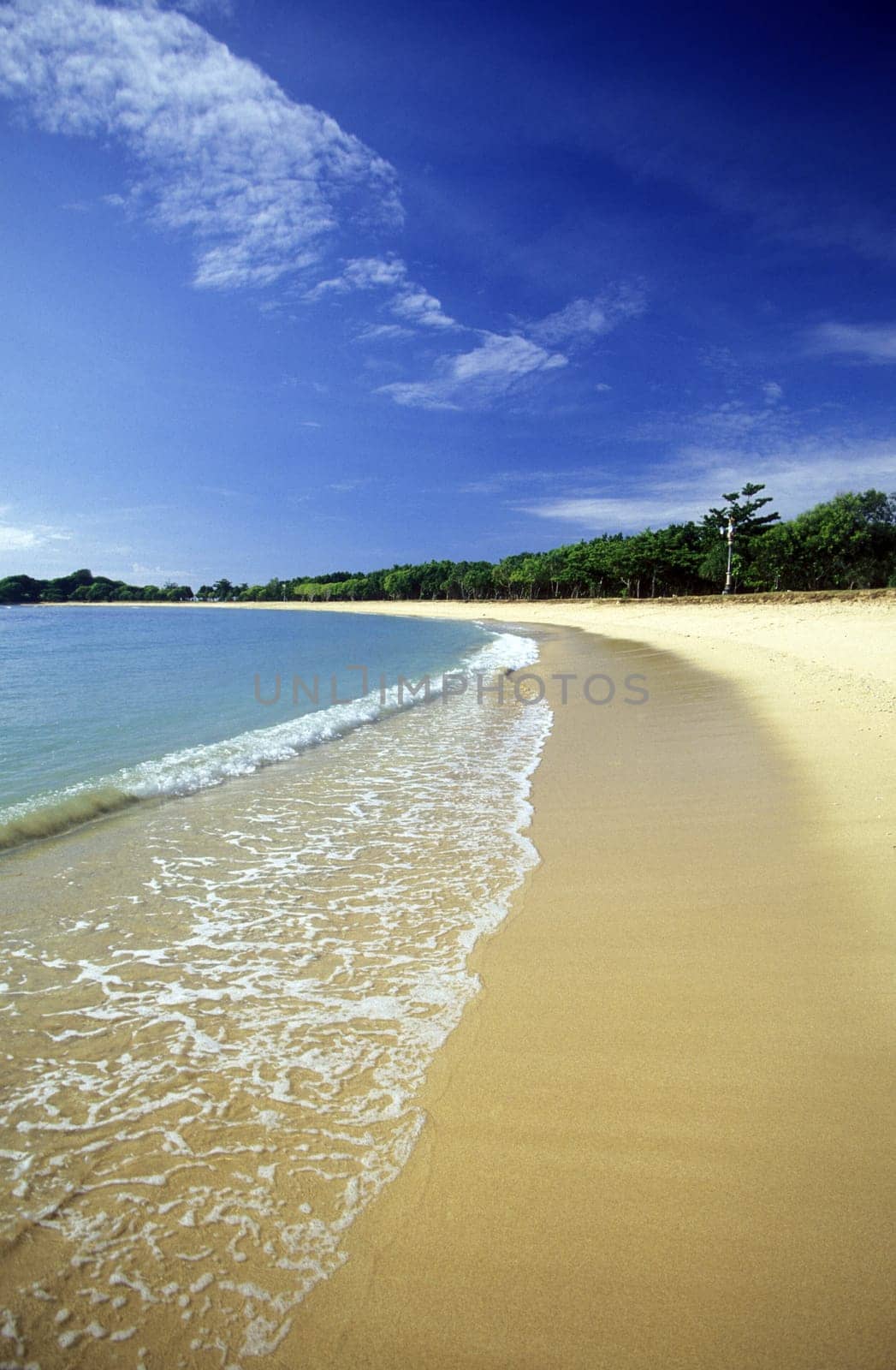 A beach in Nusa Dua in the south of the island of Bali in Indonesia in South East Asia.
