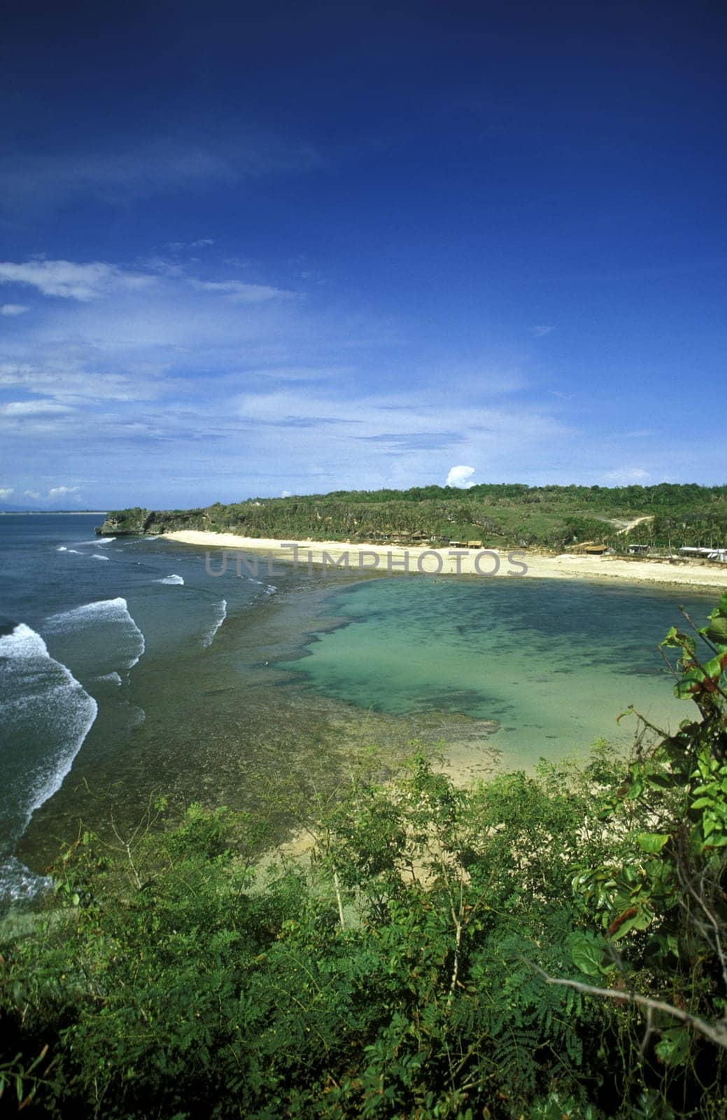 A beach called Paradise Beach or Dreamland Beach in the south of the island of Bali in Indonesia in South East Asia.