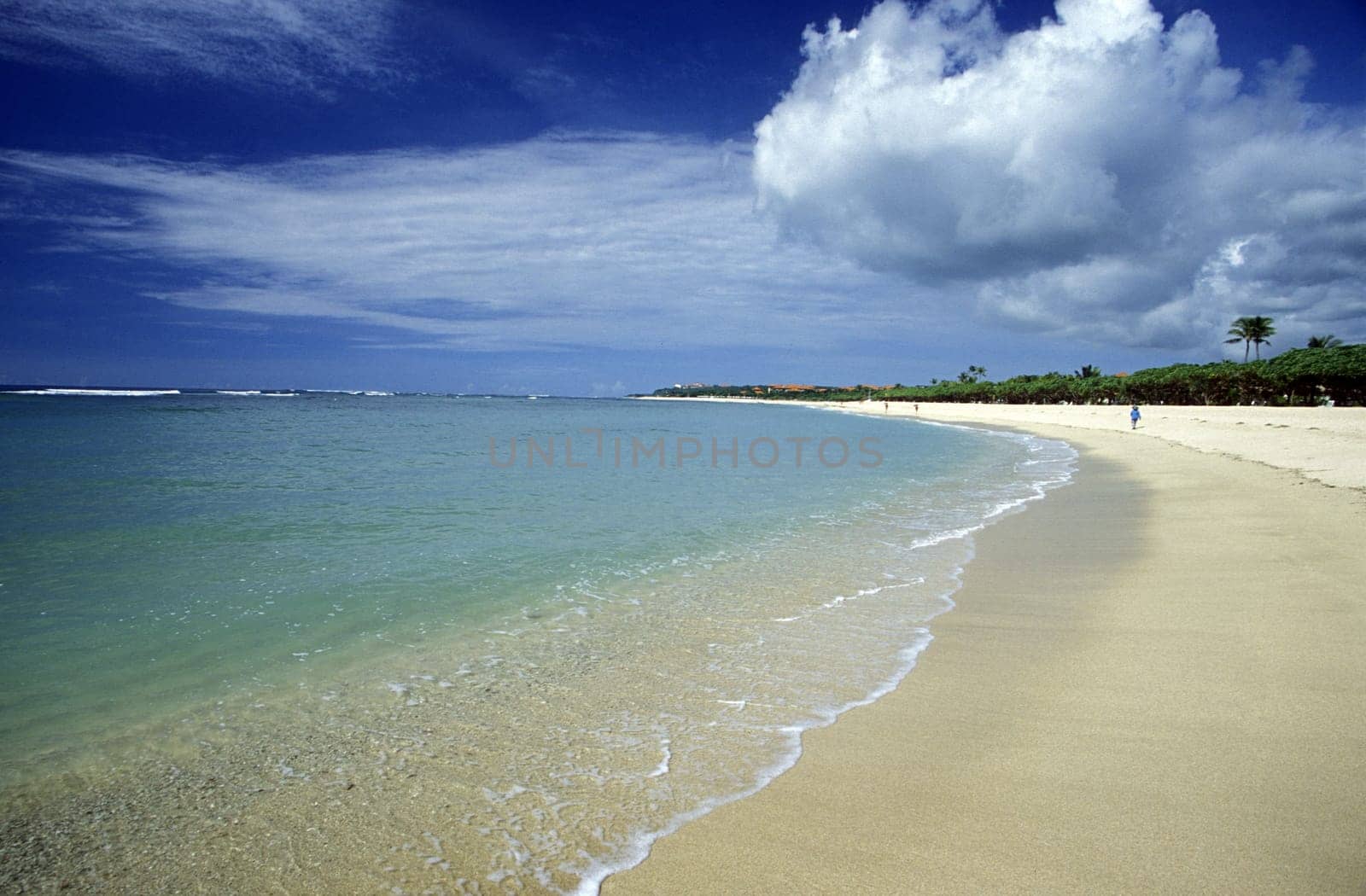 A beach in Nusa Dua in the south of the island of Bali in Indonesia in South East Asia.