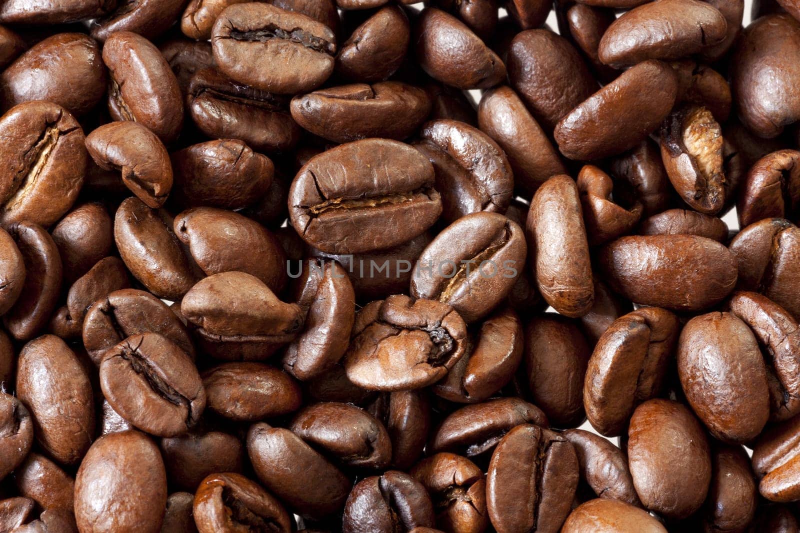 Background from many coffee beans