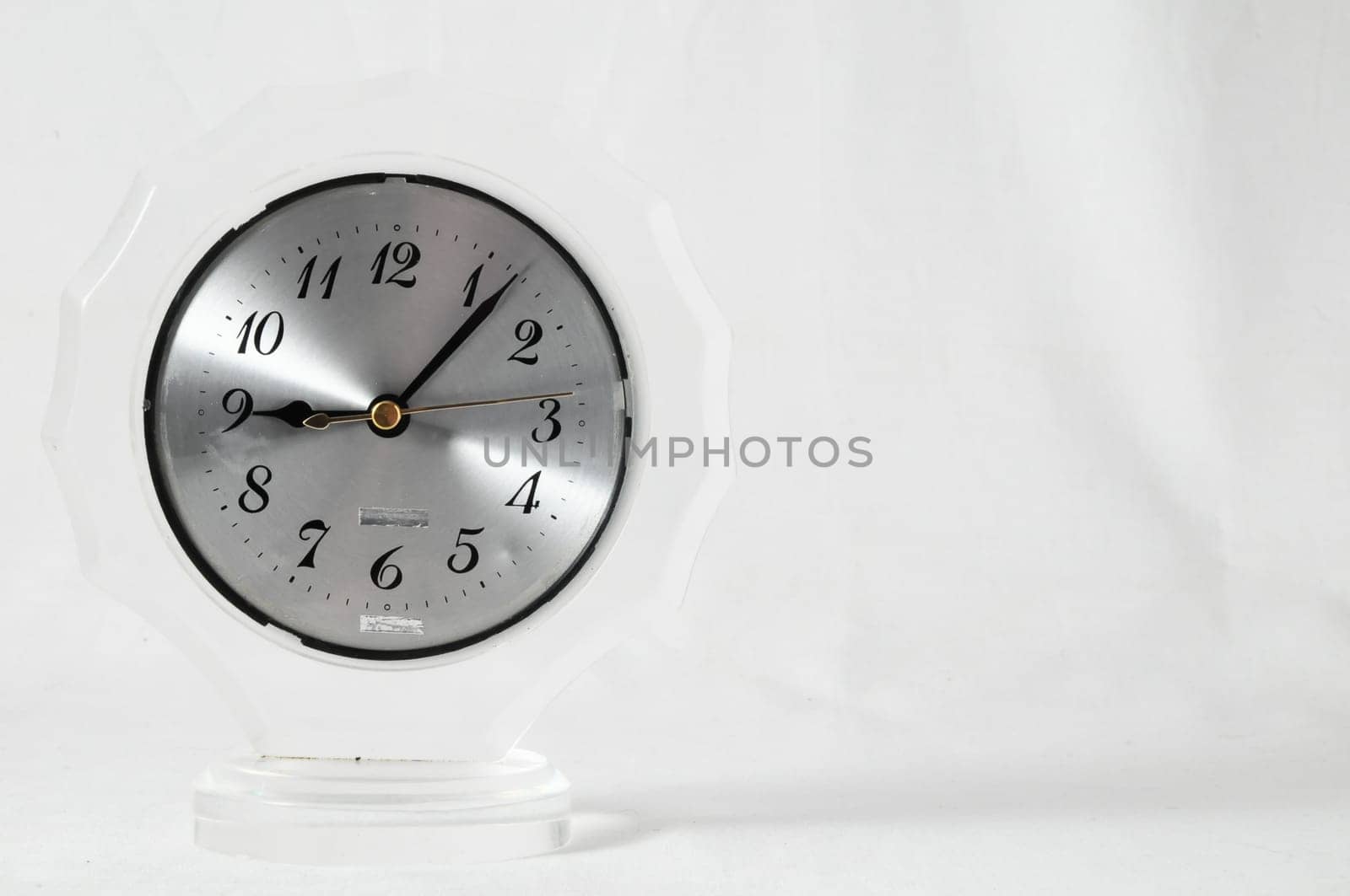 Retro Vintage Alarm Clock on a White Background