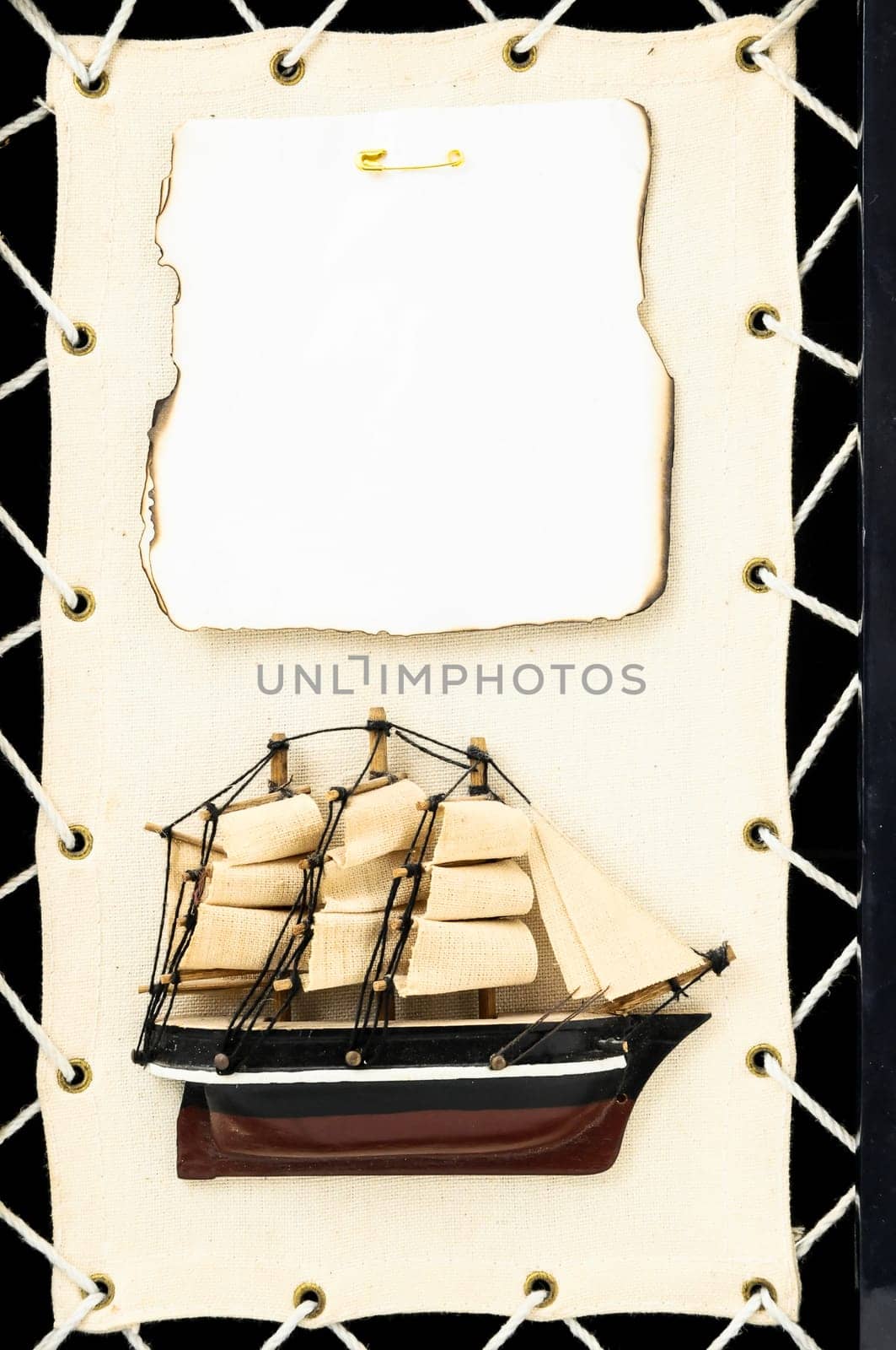 Beautiful Vintage old Wooden Pirate Sail Boat Figurine