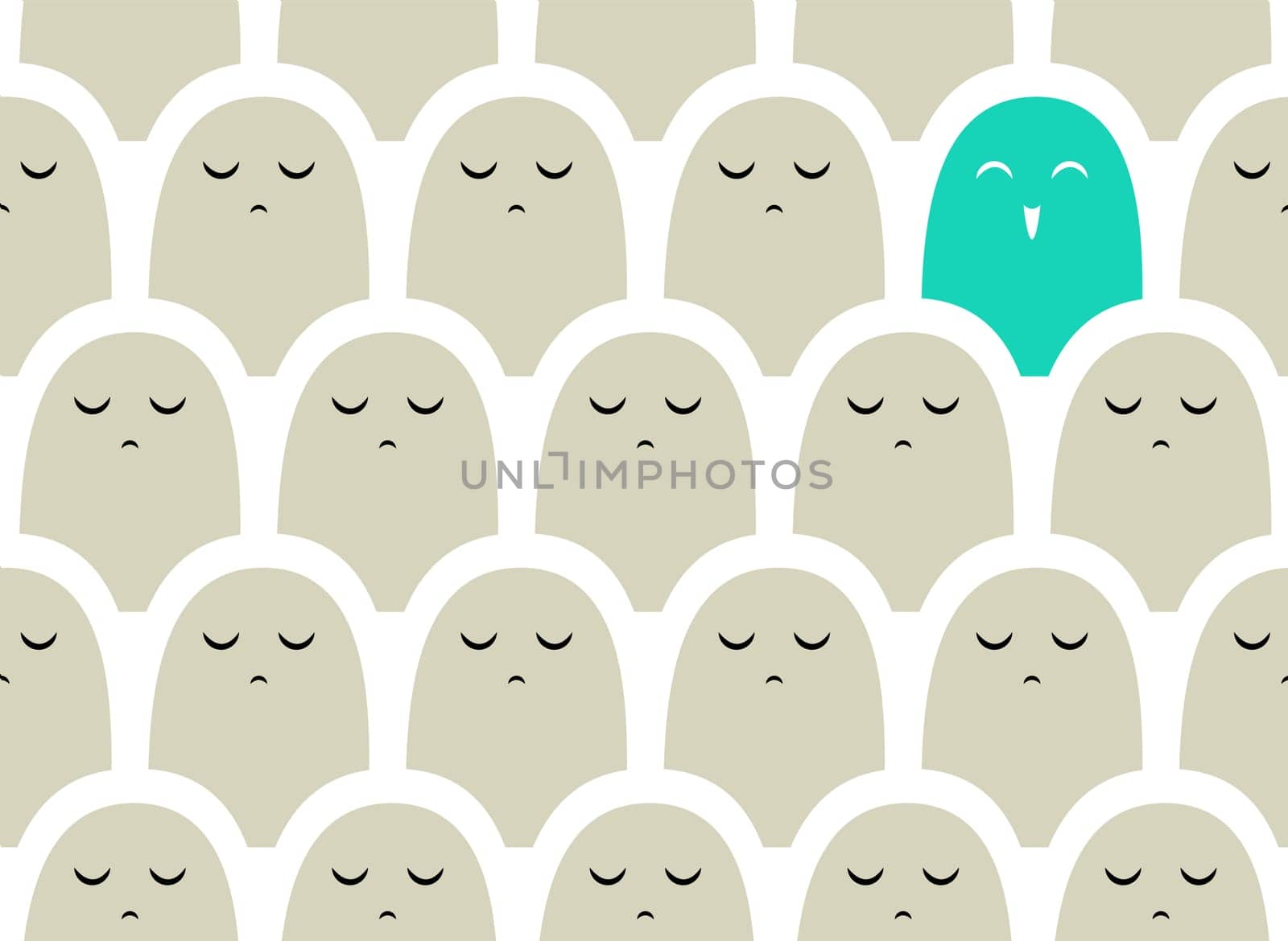 Colorful vector simple pattern . Crowd