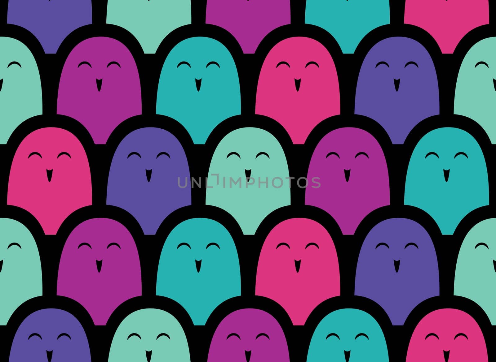 Colorful vector simple pattern . Crowd