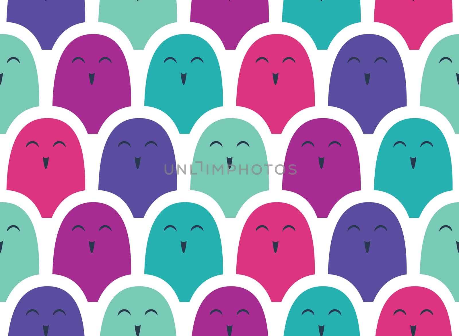 Colorful vector simple pattern . Crowd
