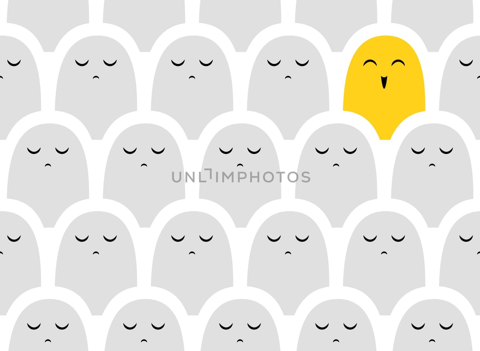 Colorful vector simple pattern . Crowd