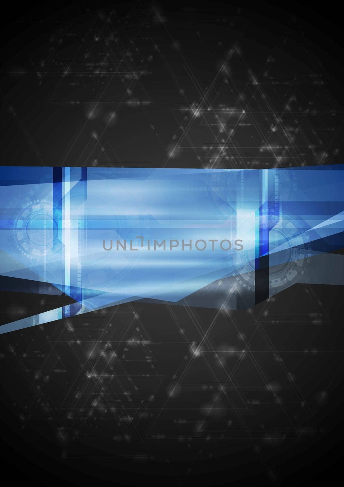 Abstract hi-tech vector blue background