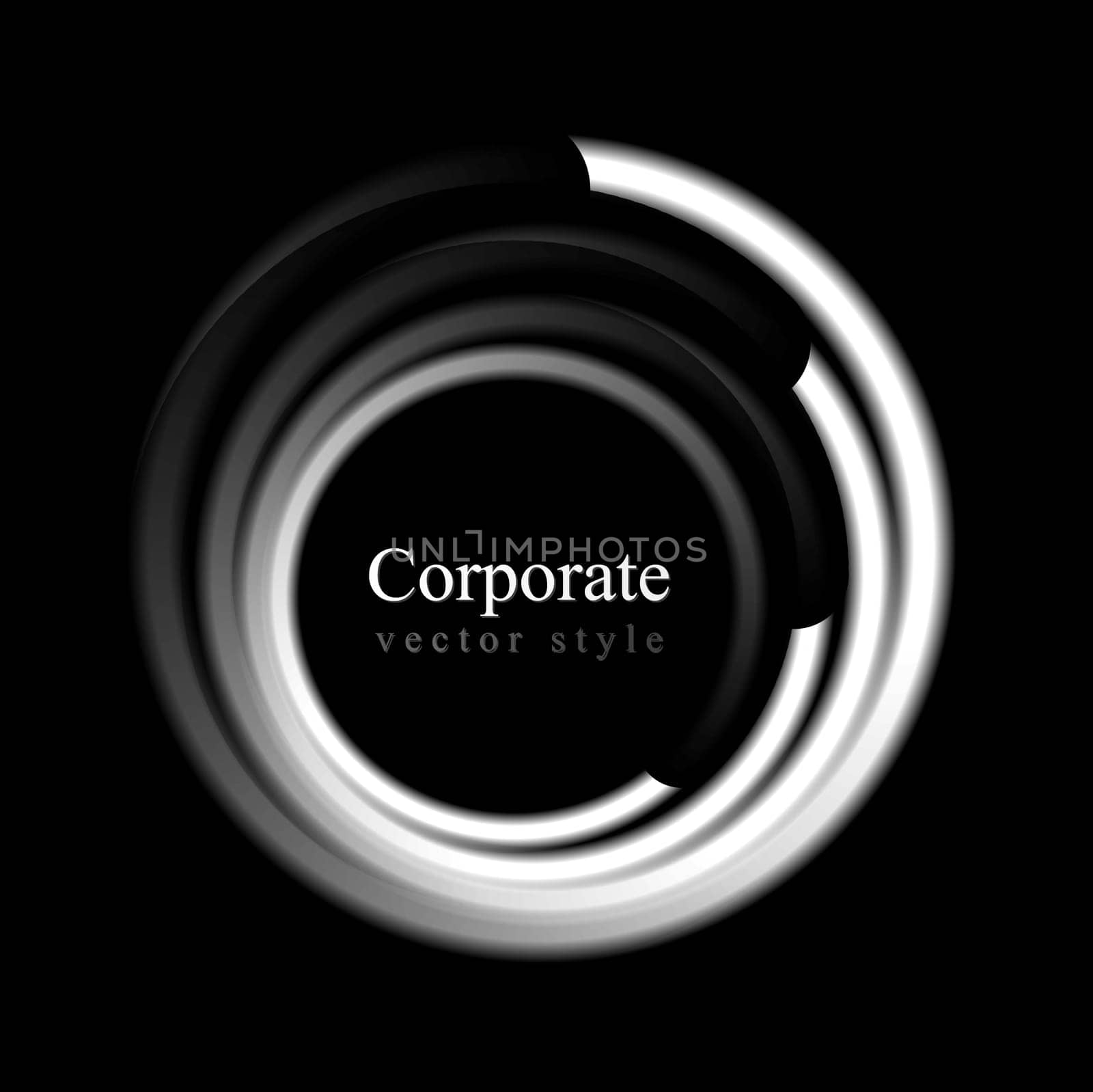 Abstract tech swirl circle background. Vector logo eps 10