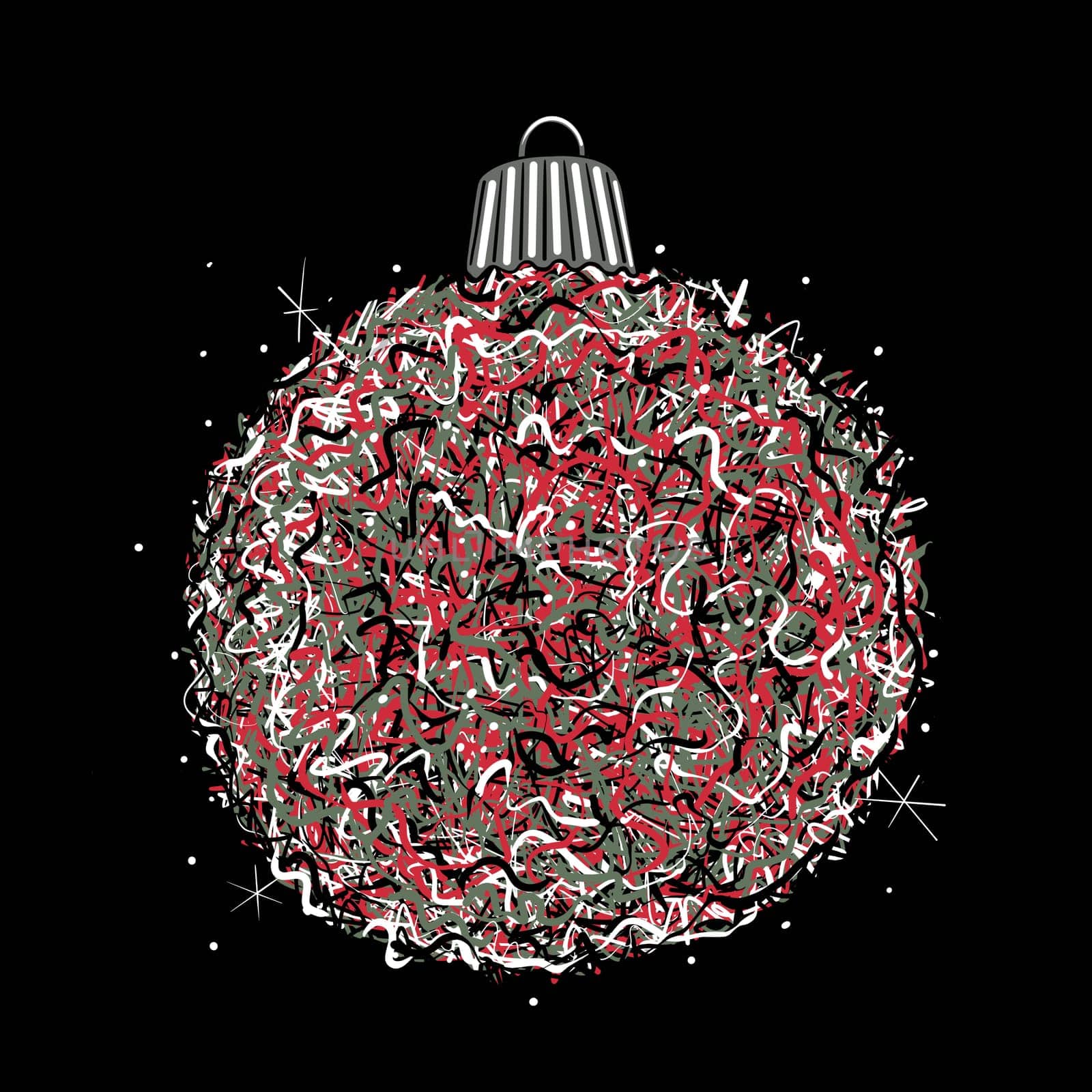 Christmas tree bauble illustration by RusticPuffin