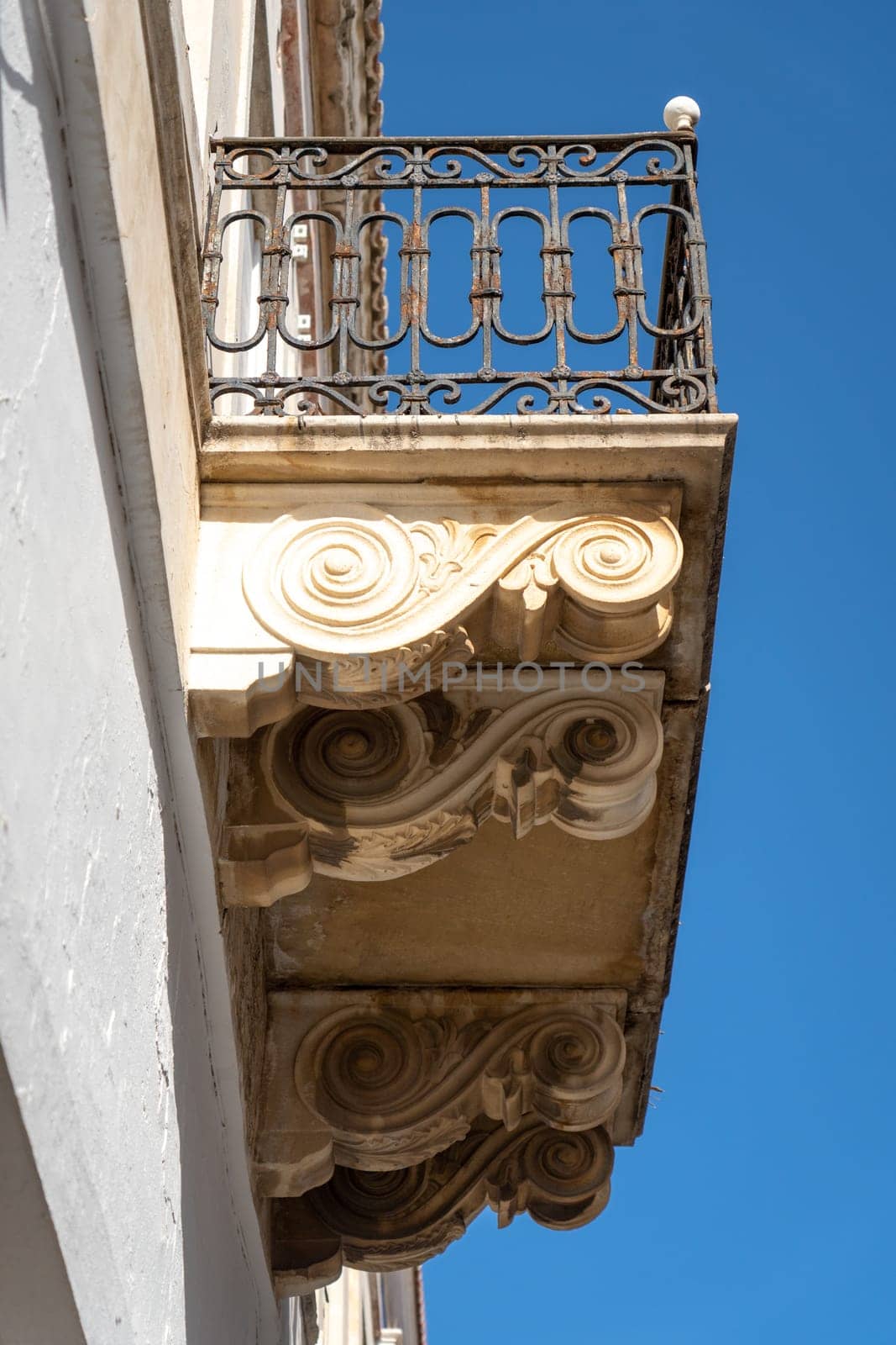 Marble balcony in Parikia, Paros by LopezPastor