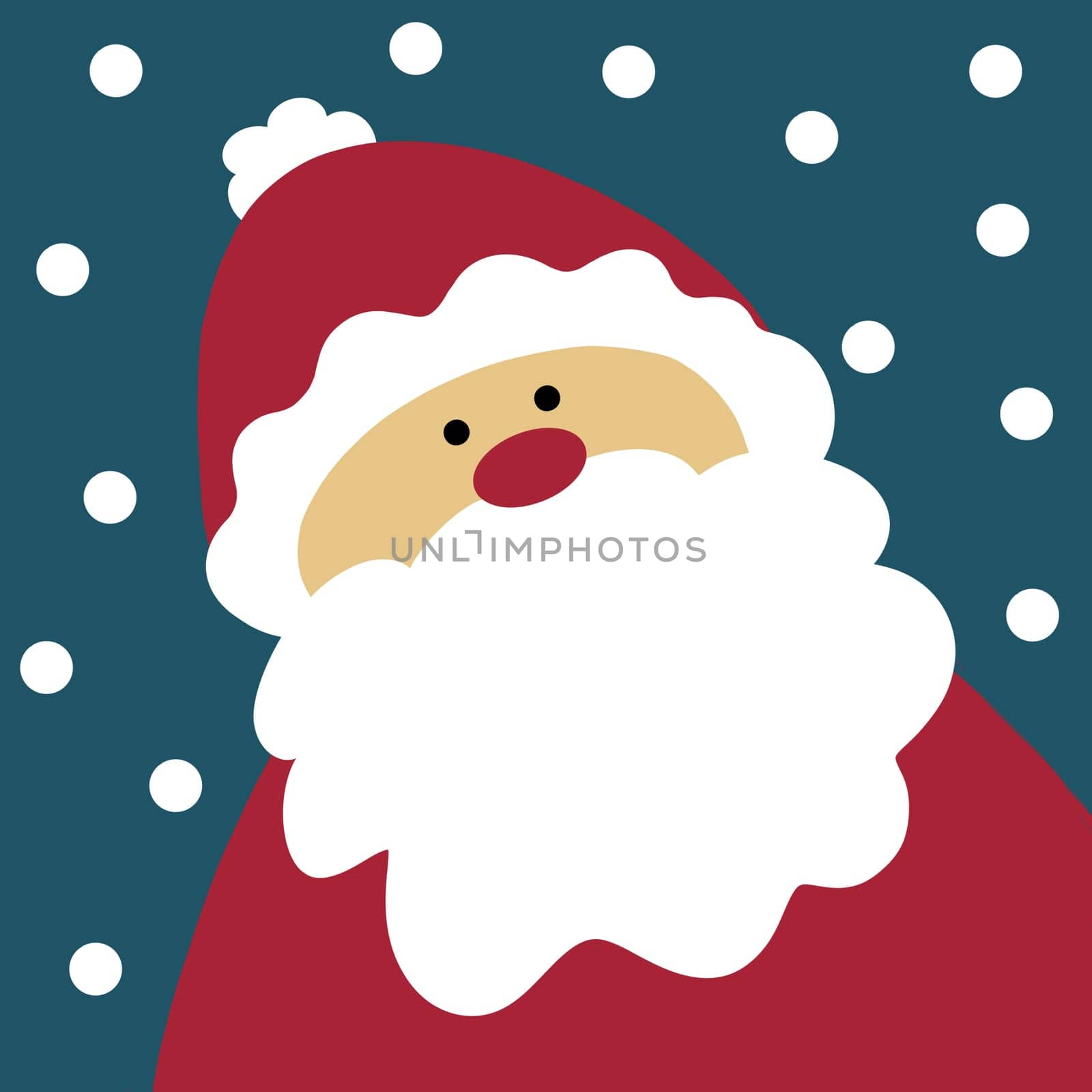 Illustration of a fun quirky Santa by RusticPuffin
