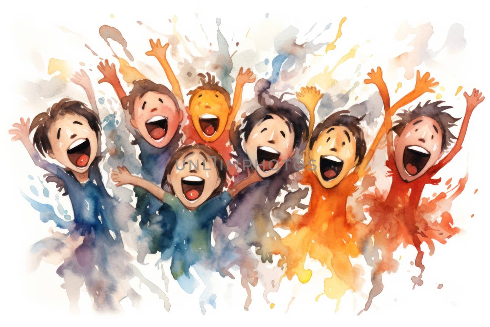 A whimsical portrayal of mischievous laughter sprites, their infectious joy and mirth radiating as they frolic through enchanted meadows.