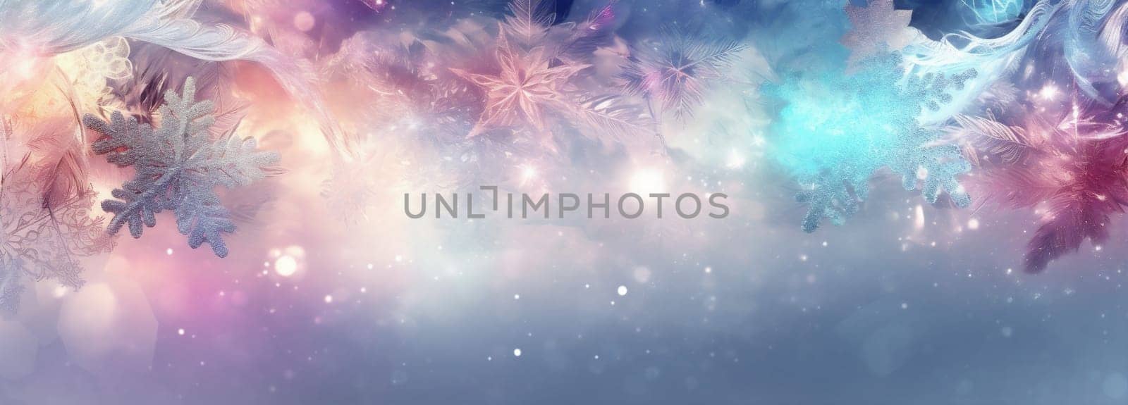 background texture blurred pastel abstract new shine year light snowflakes christmas bokeh. Generative AI. by Vichizh