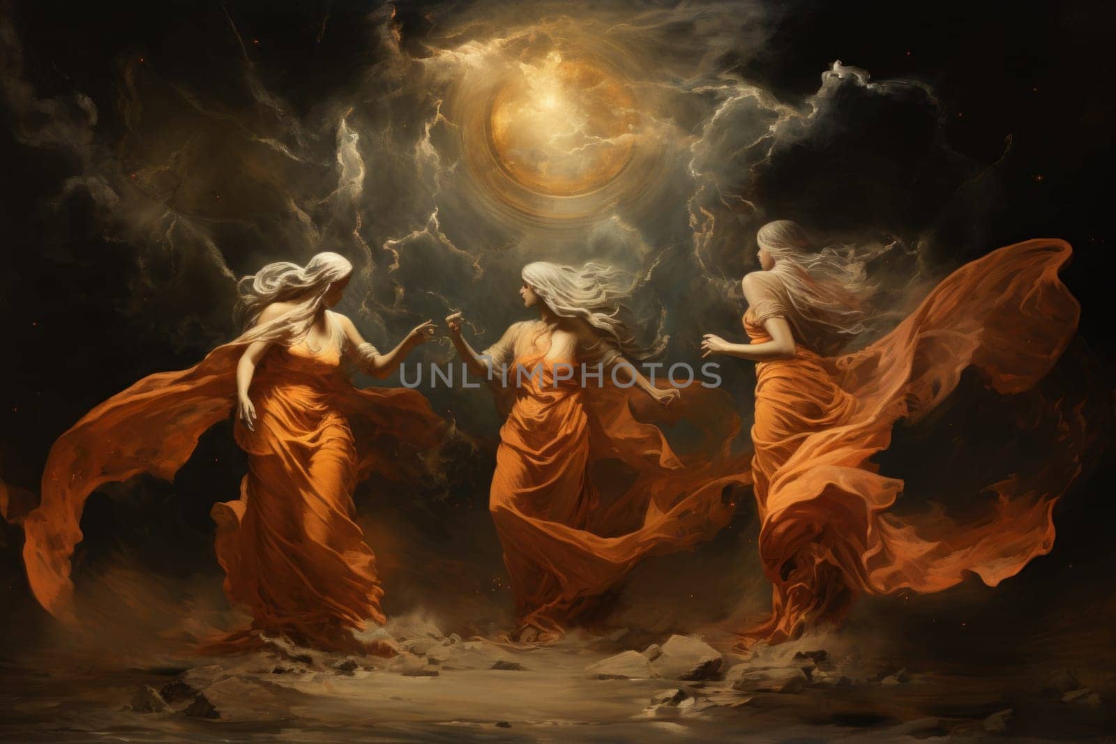 Immerse yourself in the realm of fantasy and behold the awe-inspiring sight of whirling sandstorm djinns.