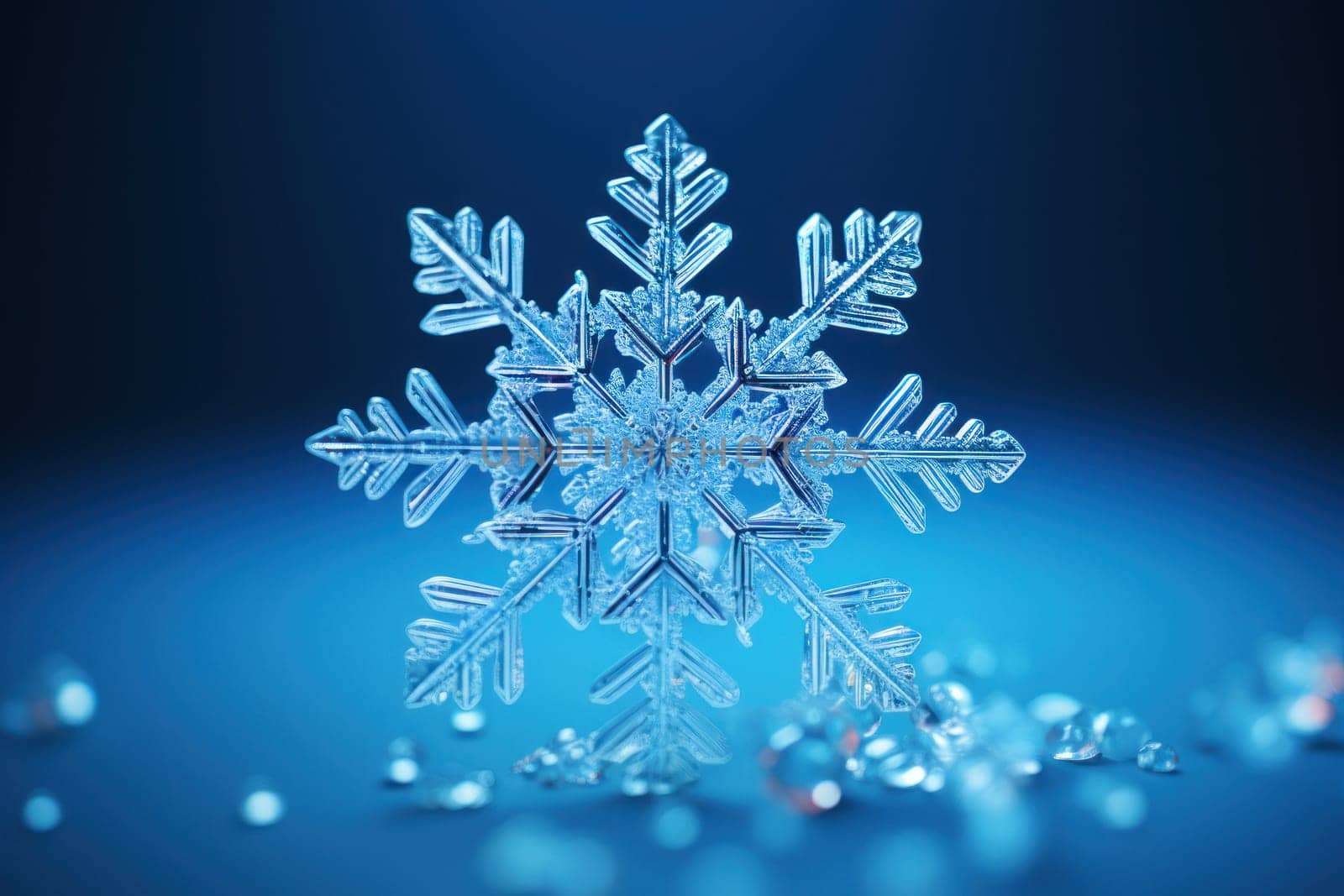 An artistic masterpiece showcasing the exquisite details and singular beauty of individual snowflakes, captured through the lens of macro photography, unraveling their complex, one-of-a-kind designs.