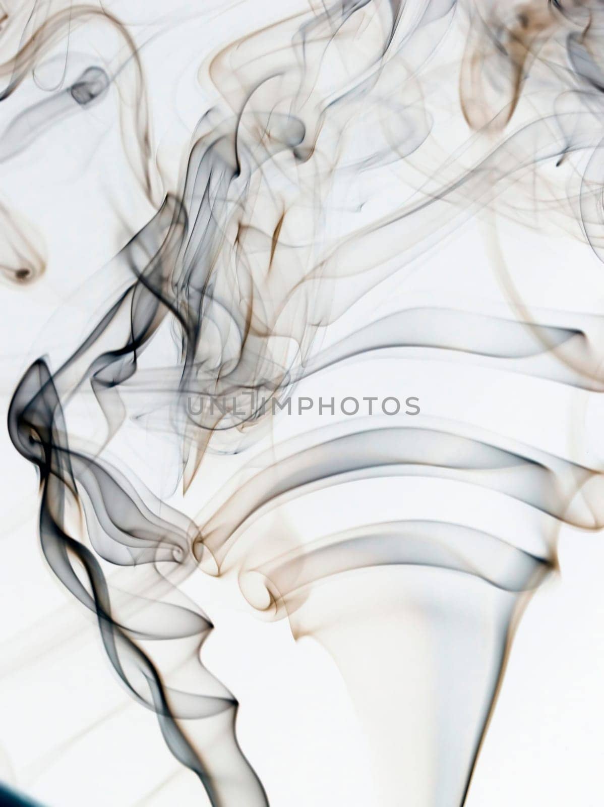 Abstract dark smoke isolated on white