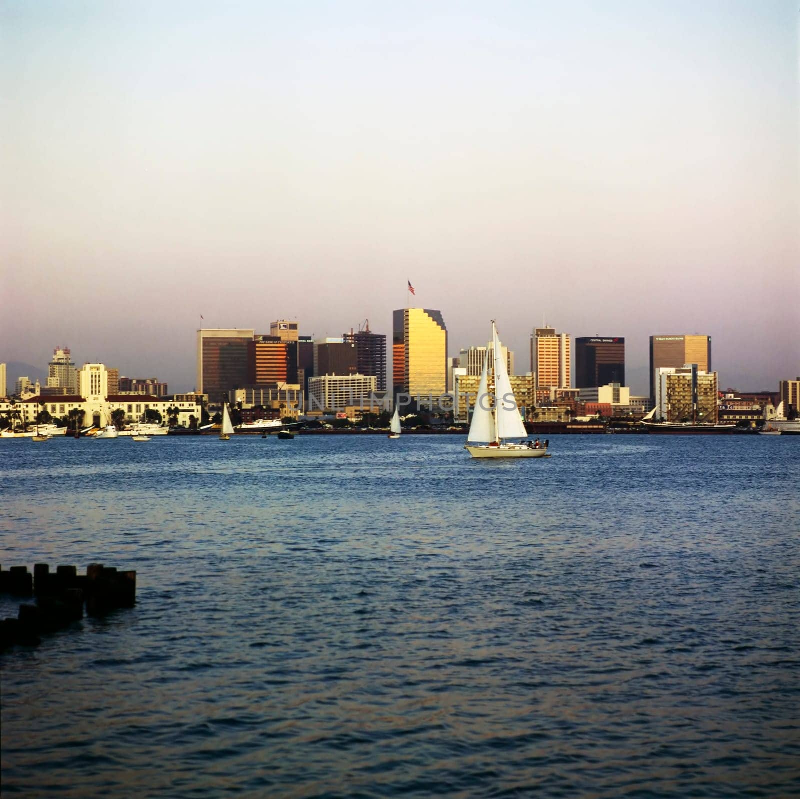 San Diego downtown at dusk