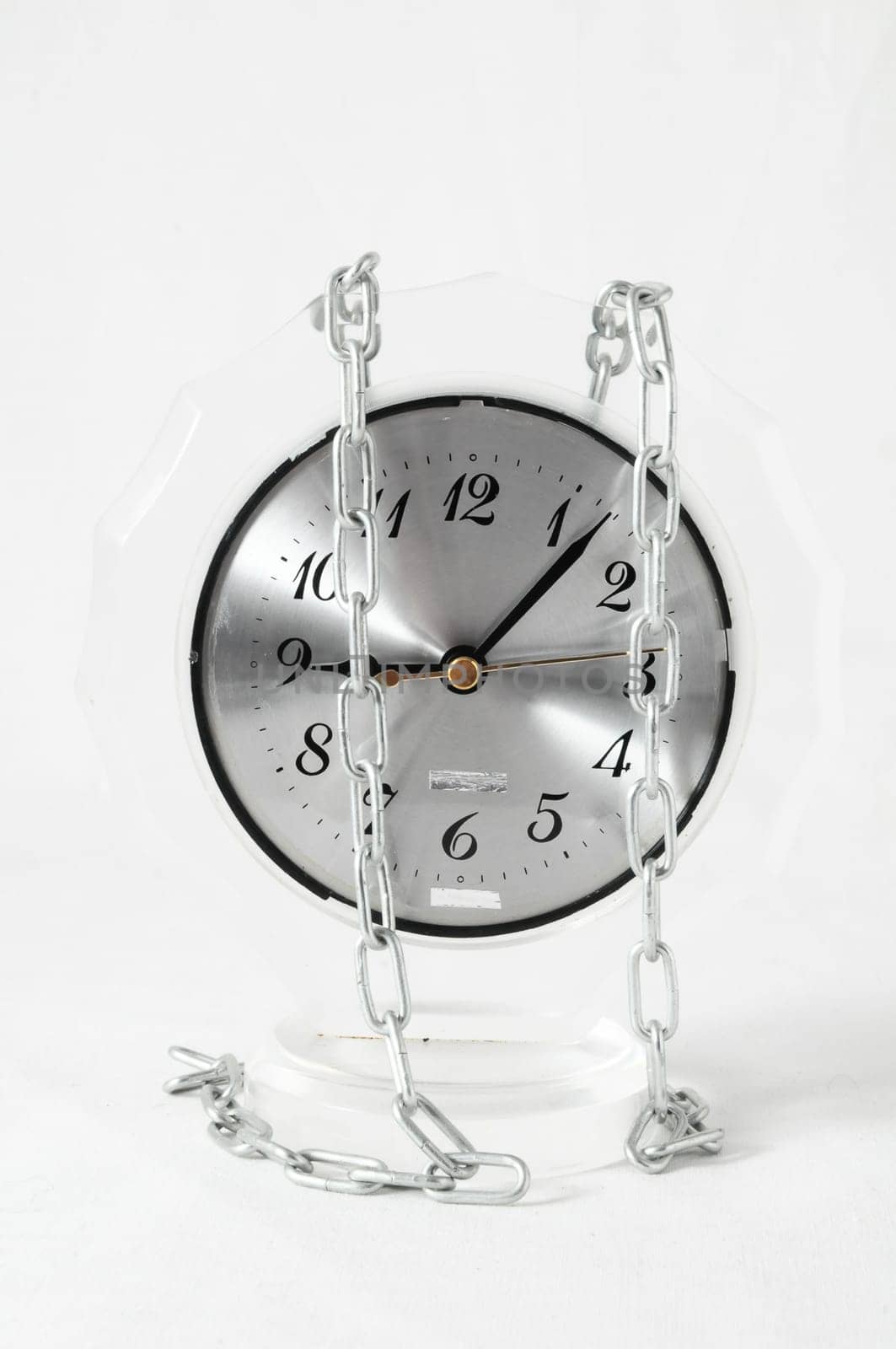 Retro Vintage Alarm Clock on a White Background