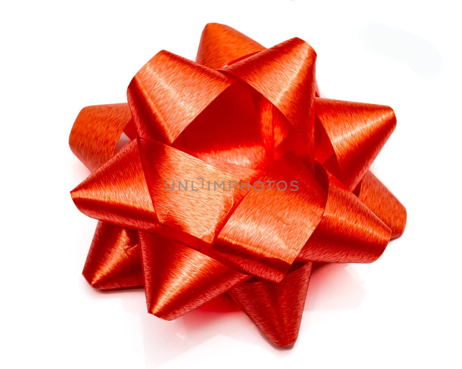 Macro flower ornament red, isolated on white background