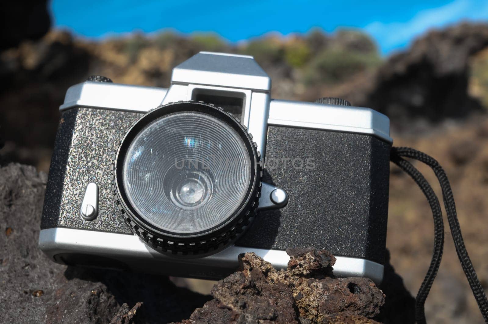 Photography Concept Classic Vintage 35mm Gray Plastic Camera