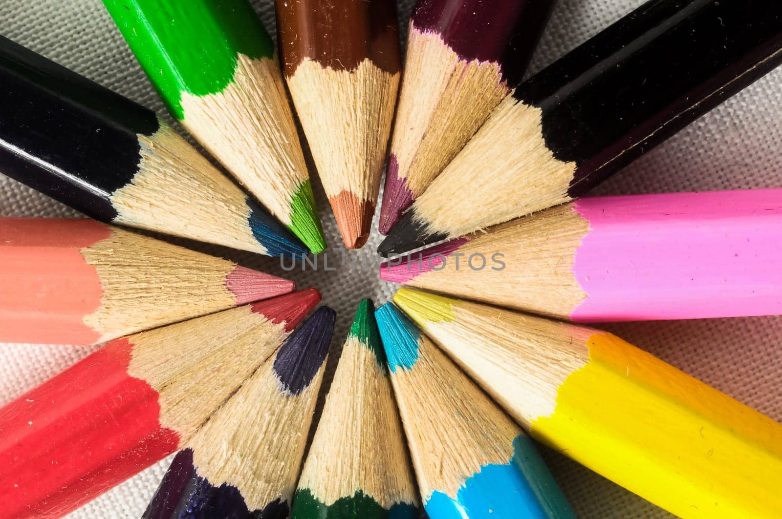 New Pencils Textured Set on a White Background