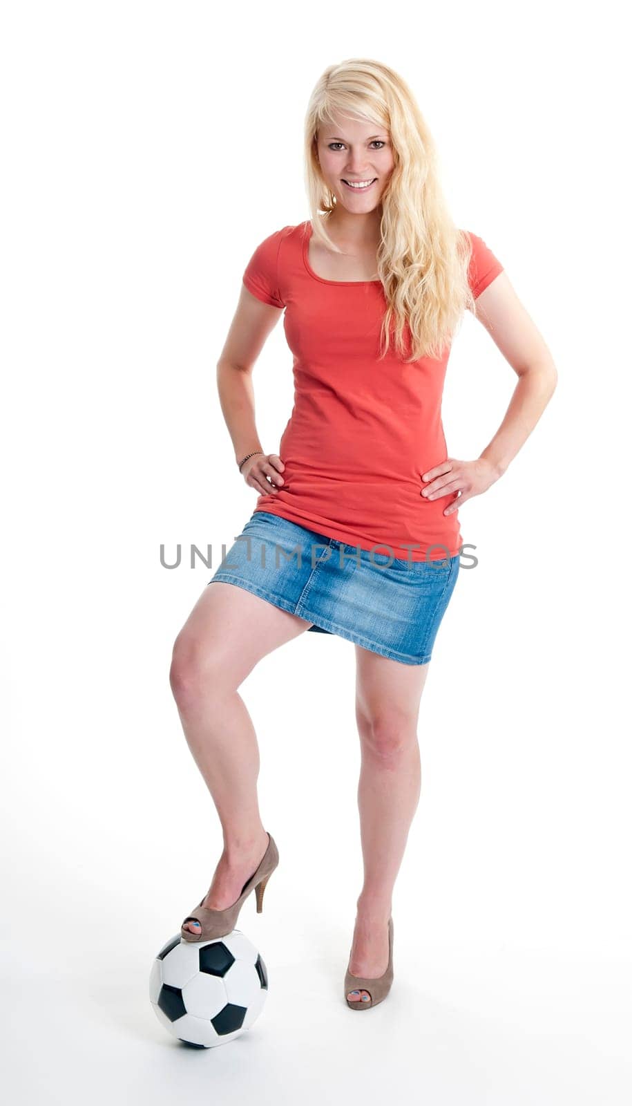 Woman with football