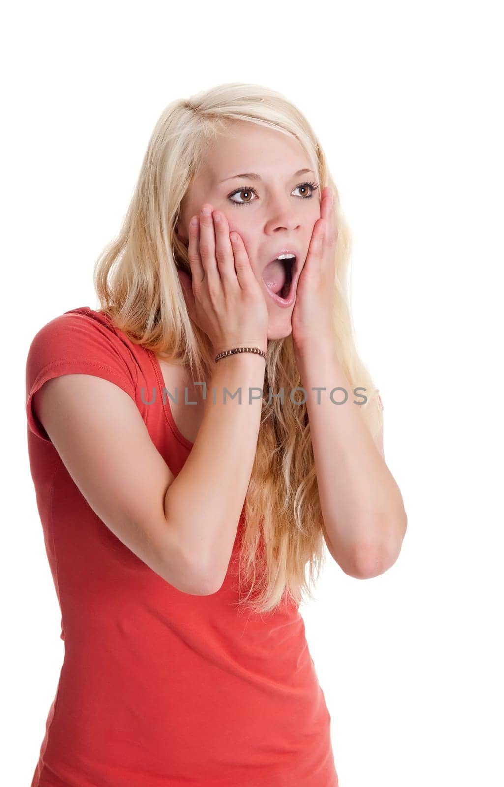 Woman is surprised