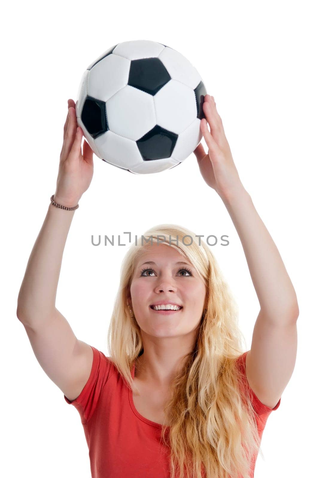 Woman with football
