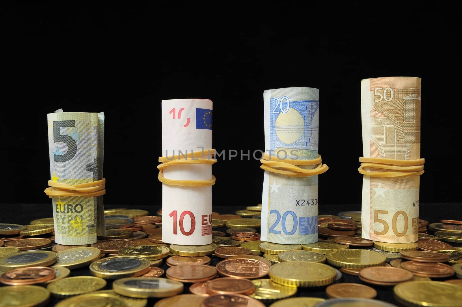 Some Scattered Money Representing Different Markets Financial Concept