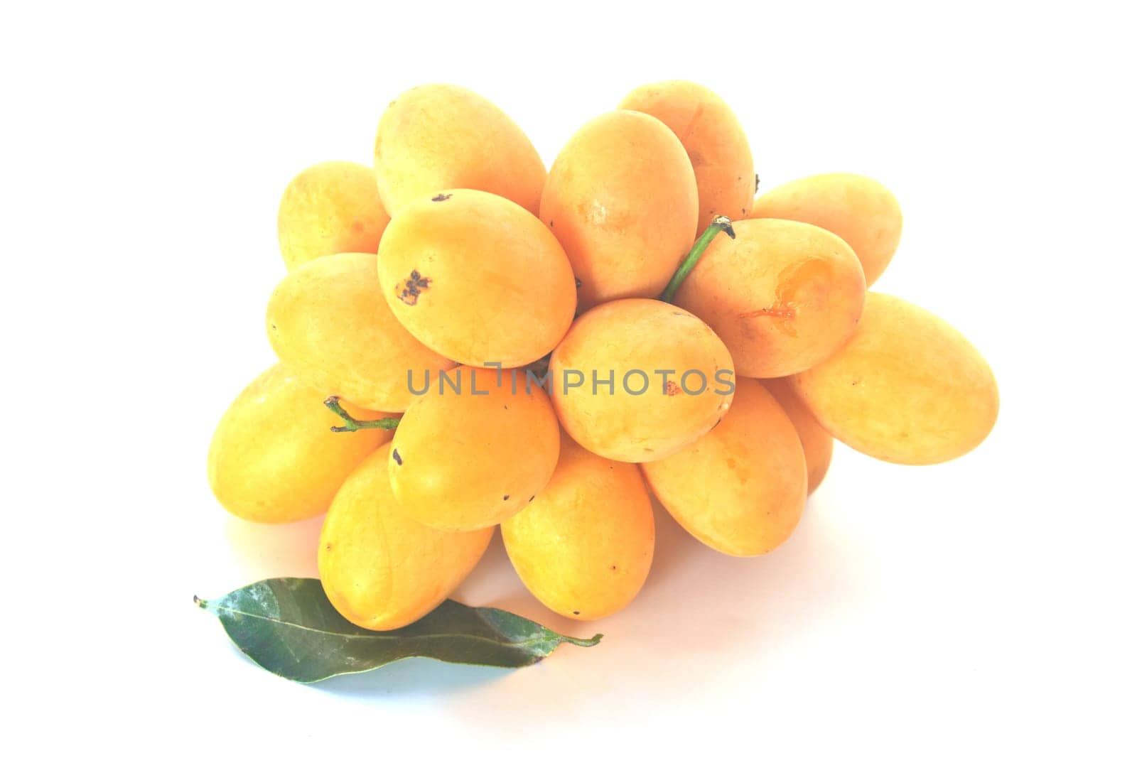 thai fresh fruit, Marian plum isolated on white background