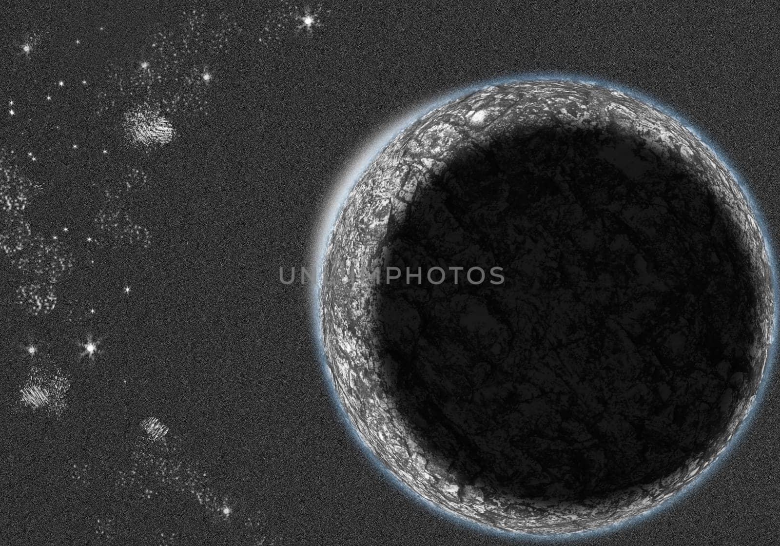 graphic of the fantasy universe for background, Planets in deep dark space, Abstract of universe.
