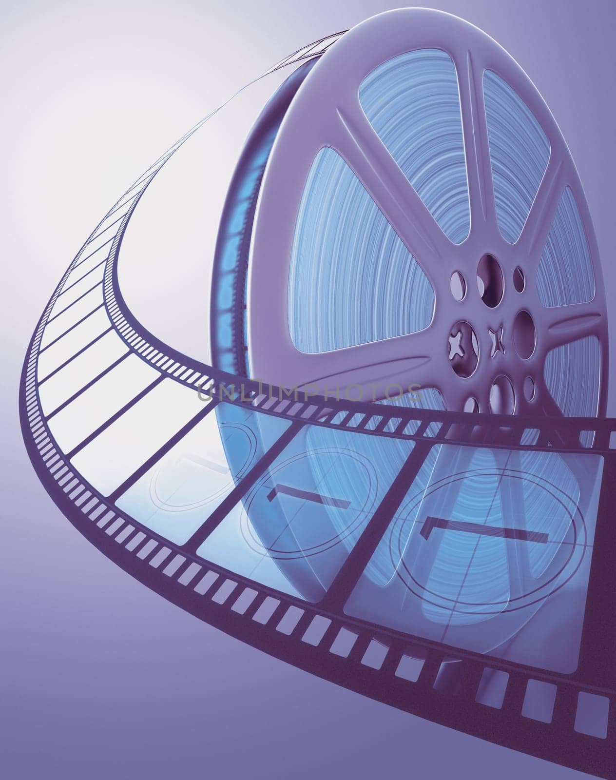 Film reel, concept of Industry cinematographic.