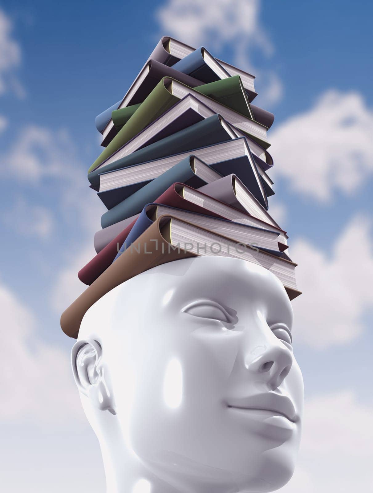 Stack of books. Knowledge Concept.