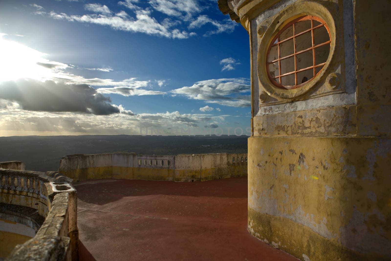 View of the Fortress of Nossa Senhora da Graca from the roof, Elvas, Portugal