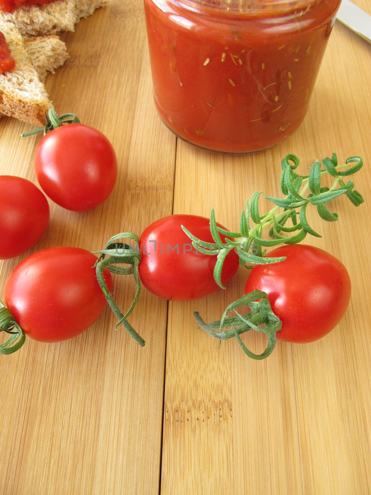 Tomato jam with rosemary
