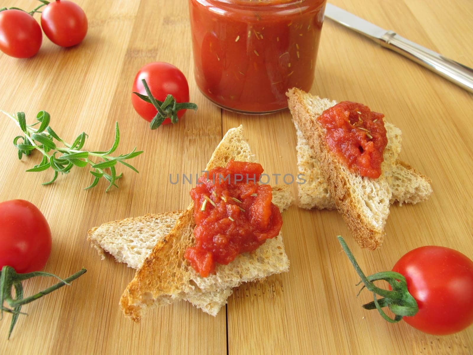 Tomato jam with rosemary