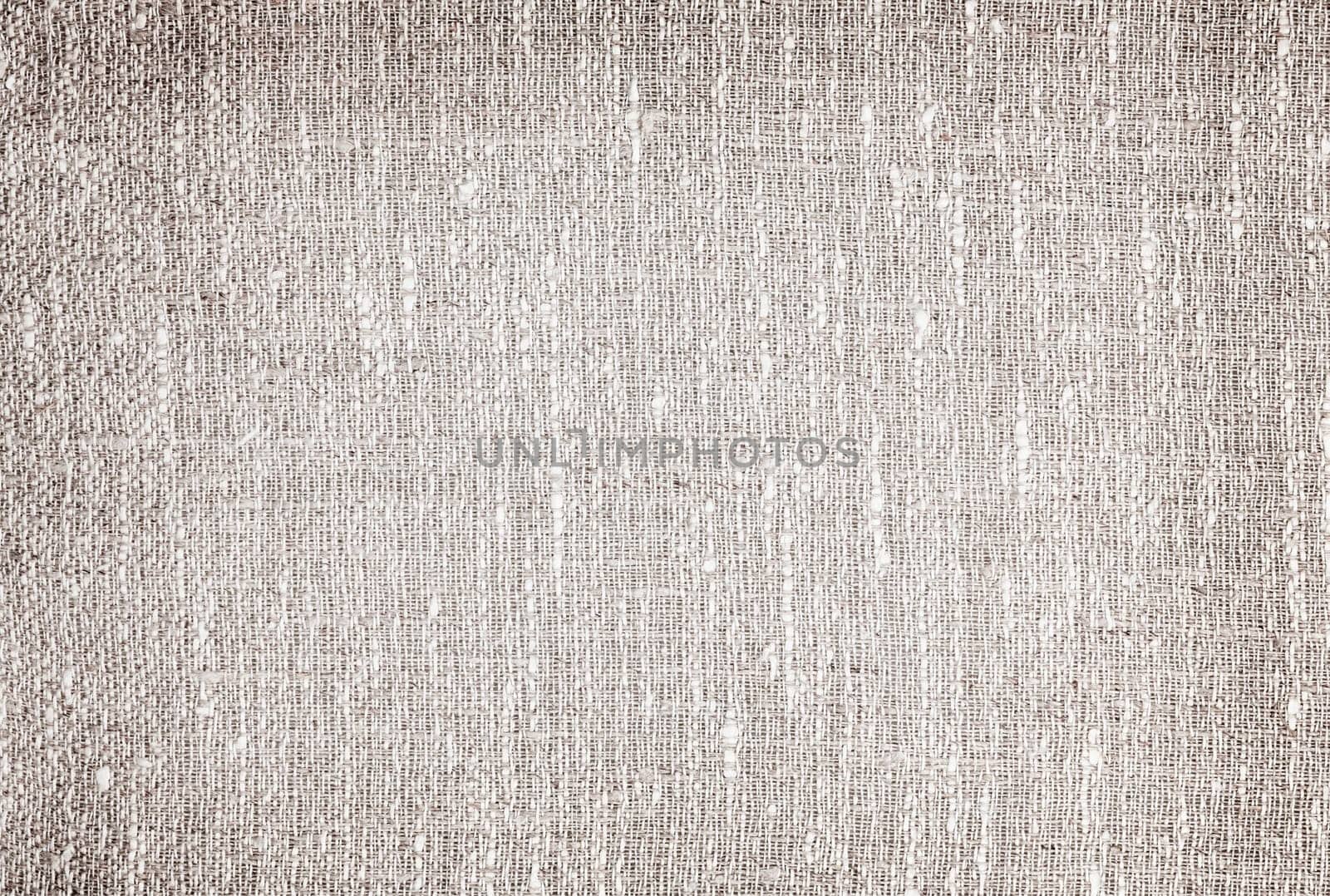 Natural gray linen fabric woven background or texture
