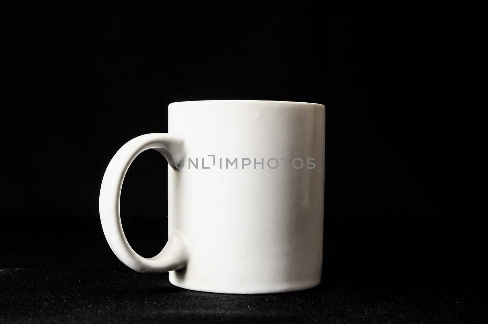 Coffee Cup Icons Top and Side View with Black Background
