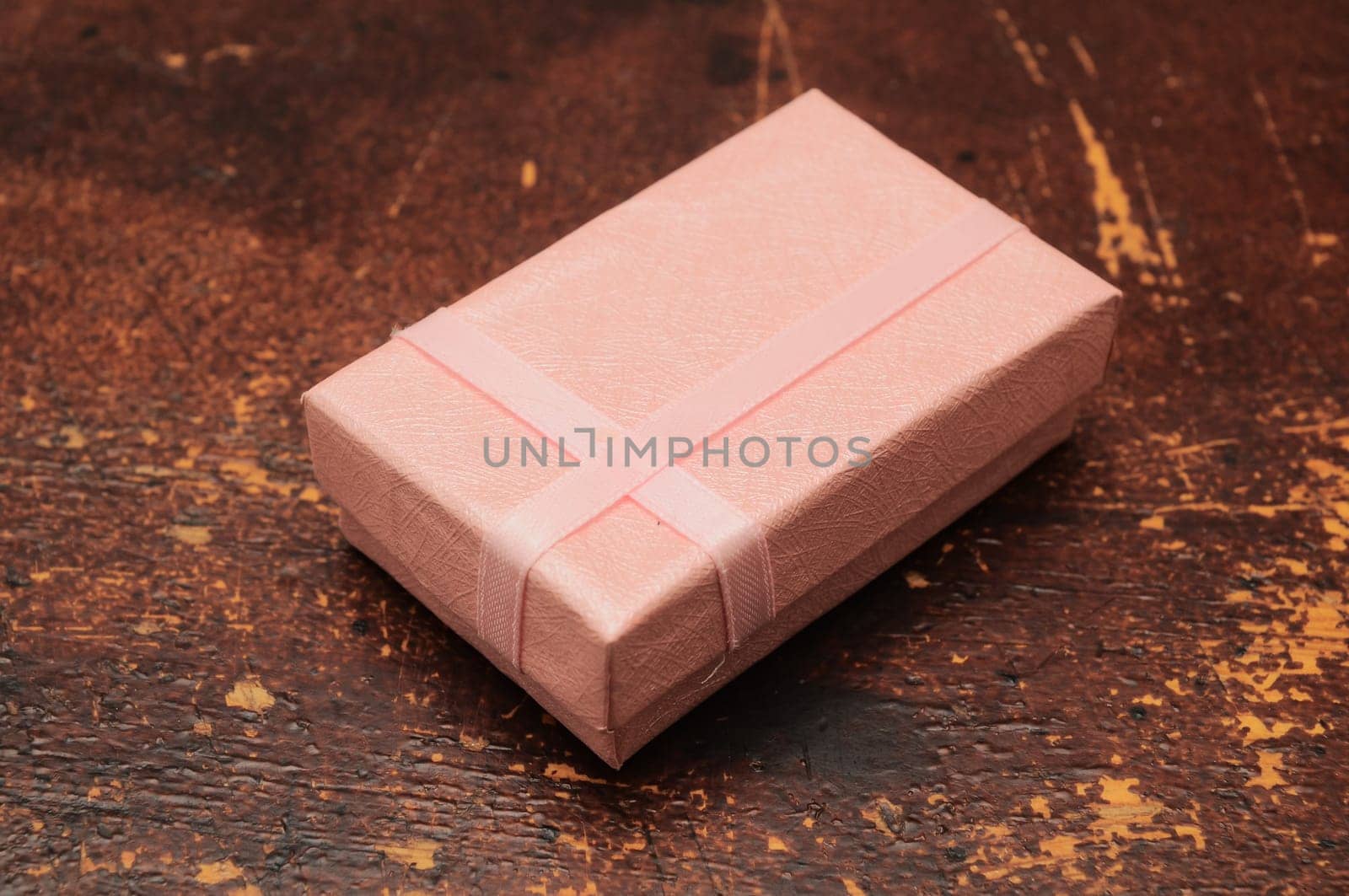 Classic Pink Paper Gift Box with Bow