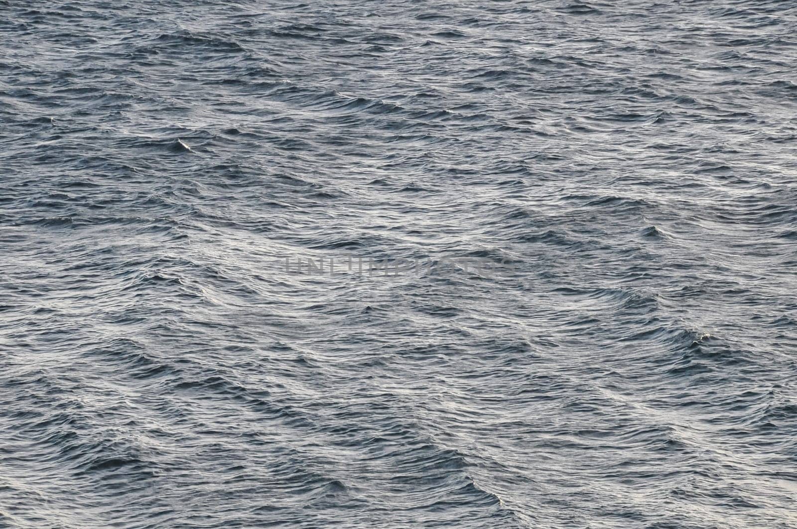 Blue Still Sea Water With Ripple. Natural Background Photo Texture