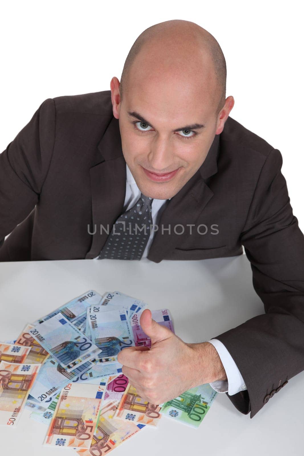 Man counting money