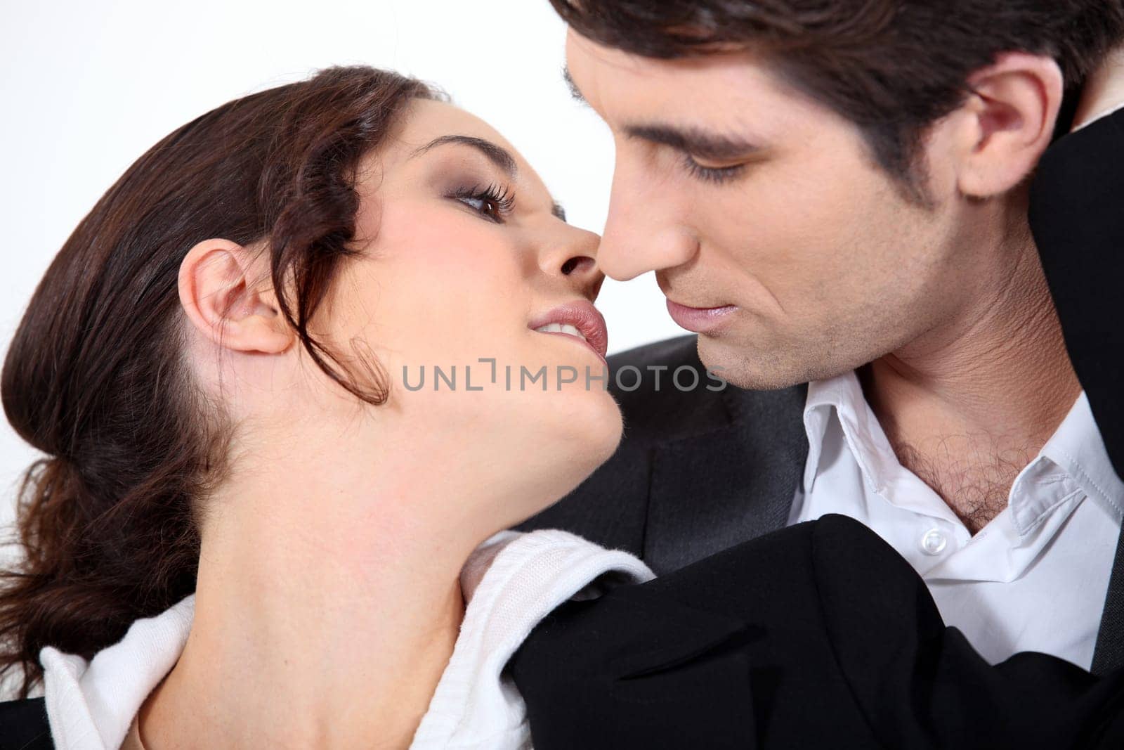 Couple about to kiss