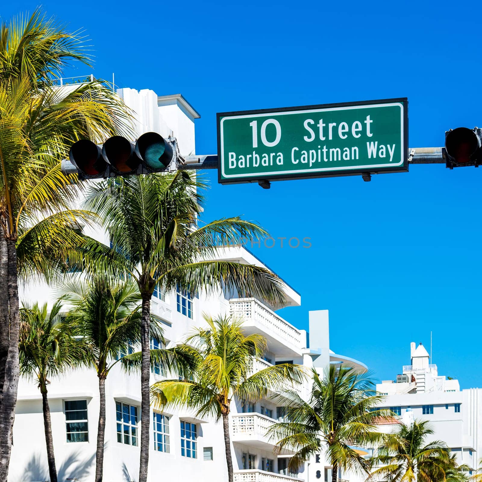 street sign of famous art deco district