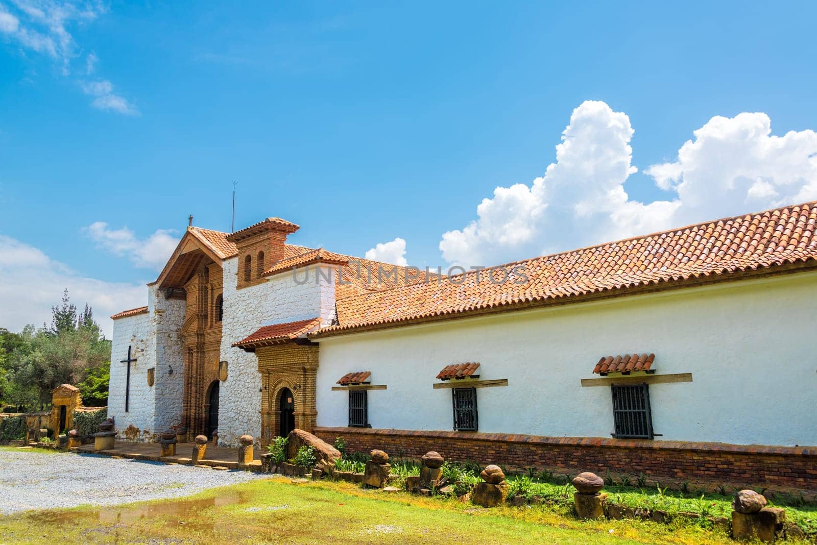 Exterior of the Santa Ecce Homo monastery near Villa de Leyva in Boyaca, Colombia