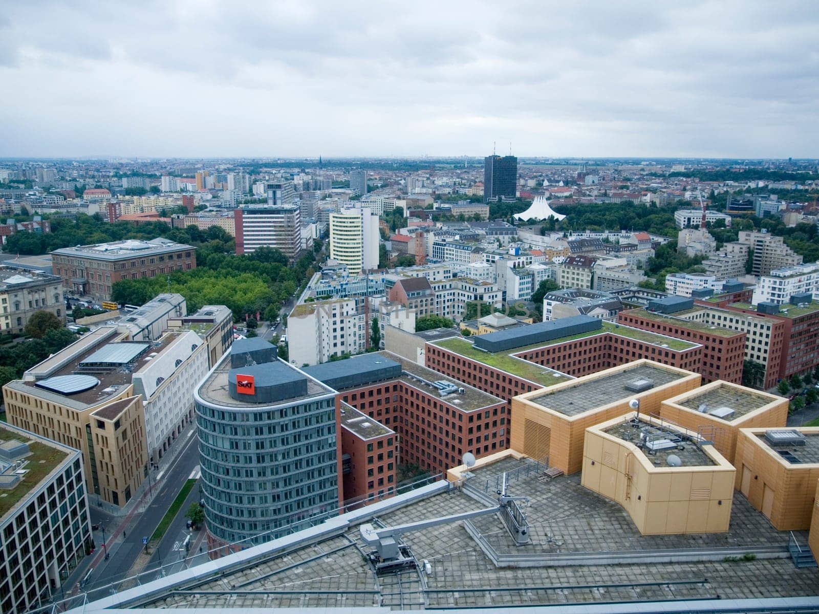 Berlin,Germany,September 11,2013: Berlin overview of Potsdamer Platz with horizon