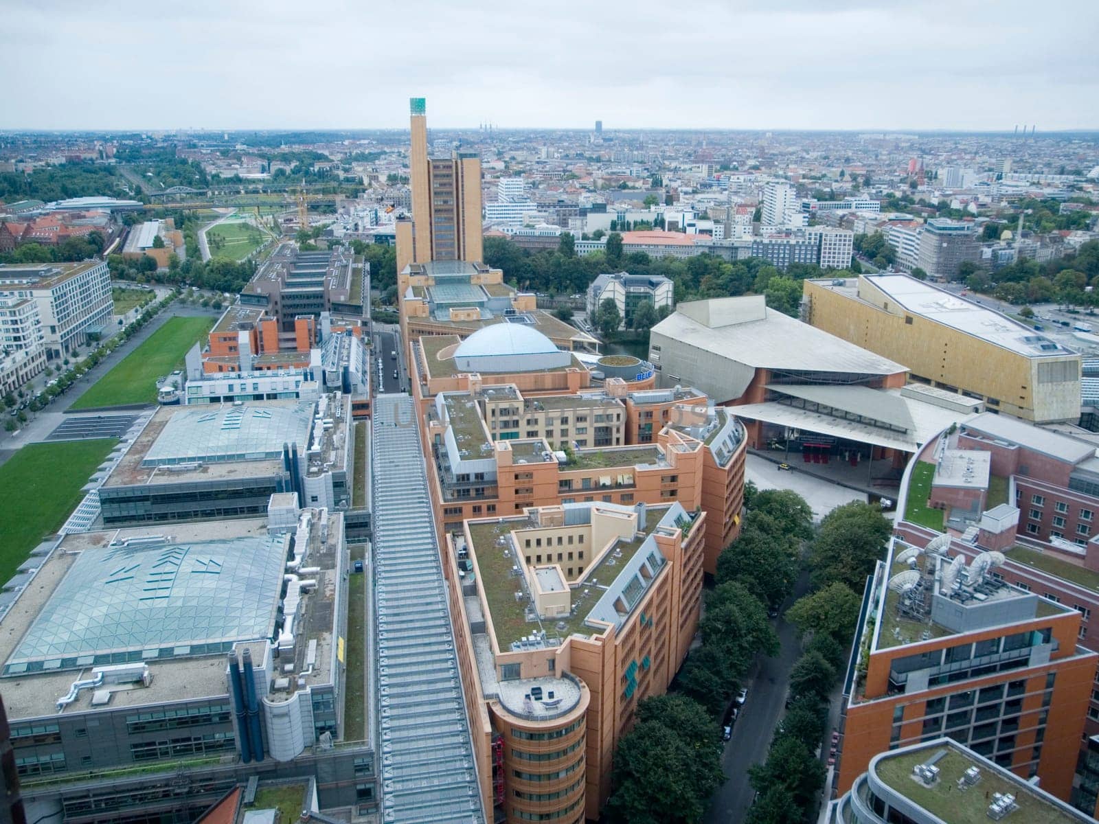 Berlin,Germany,September 11,2013: Berlin overview of Potsdamer Platz with horizon