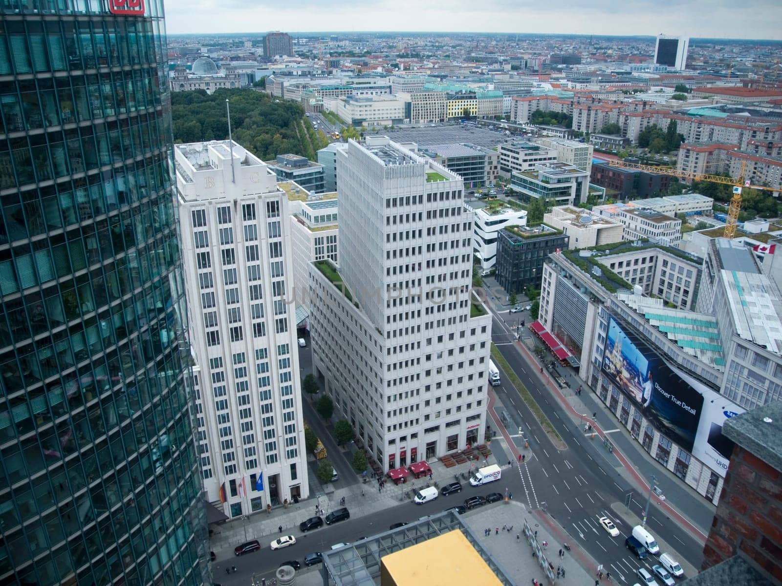 Berlin,Germany,September 11,2013: Berlin overview of Potsdamer Platz with horizon